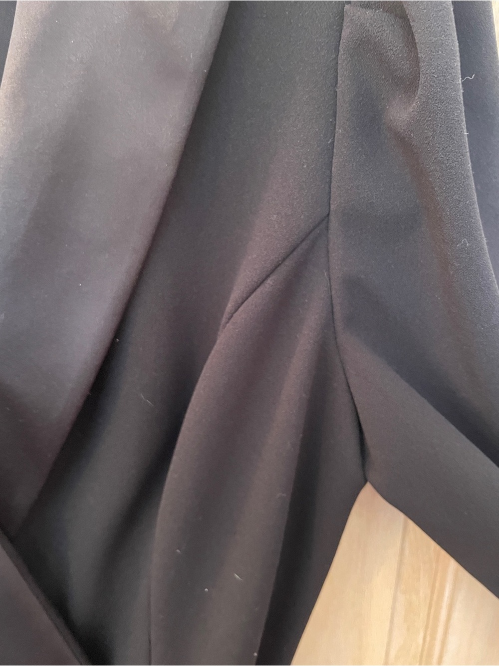 Adrianna Papell Black Satin-Trim Wrap Jumpsuit - Picture 10 of 14